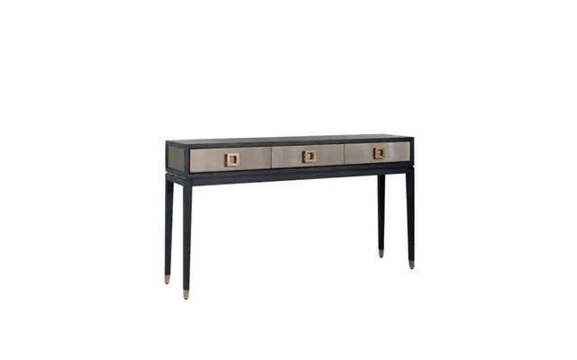 Textured Brass Trim Console Table