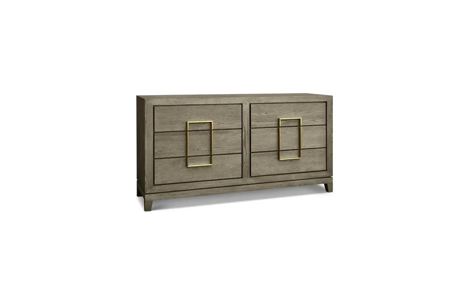 Textured Taupe Oak Veneered Chest Of Drawers