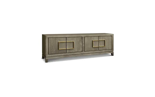 Textured Taupe Oak Veneered Media Unit
