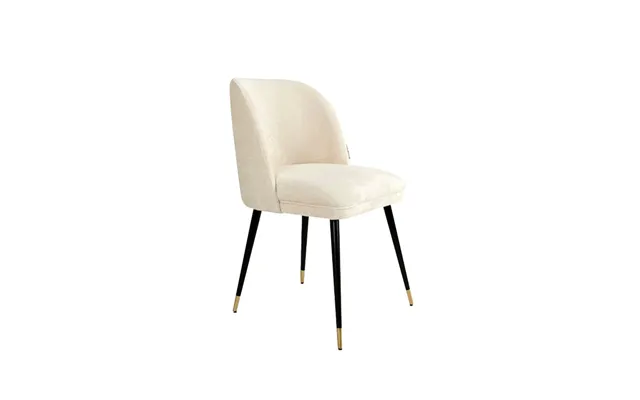 White Chenille Dining Chair