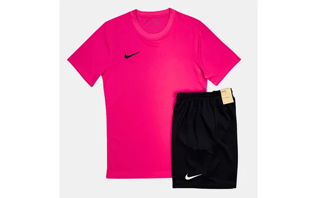 Nike Junior Dri-fit Tshirt Shorts Set - Pink Black-m 10-12 M 10-12