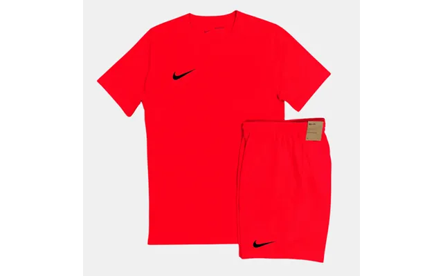 Nike Junior Dri-fit Tshirt Shorts Set - Red Crimson-s 8-10 Xs 7-8