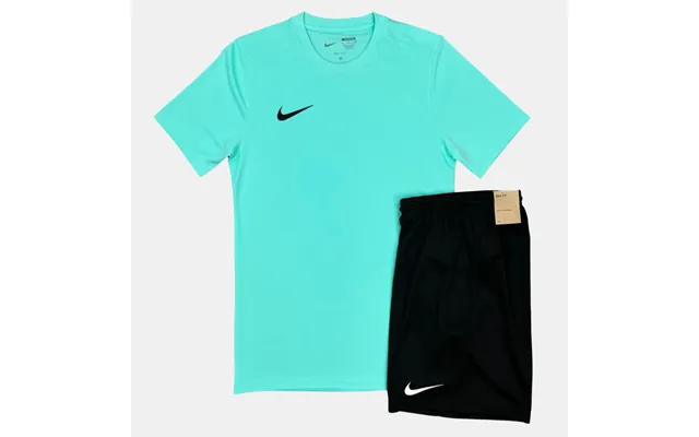 Nike Junior Dri-fit Tshirt Shorts Set - Turquoise Black-s 8-10 M 10-12