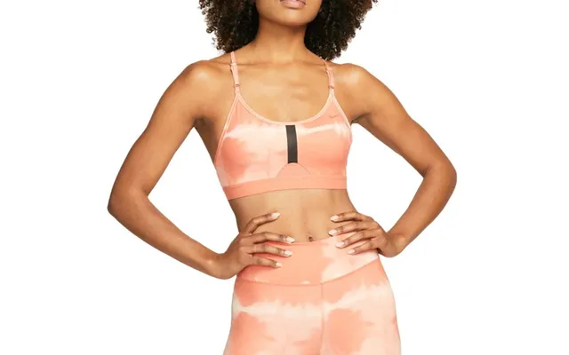 Nike Women's Dri Fit Indy Sports Bra - Peach Tie-dye-xs