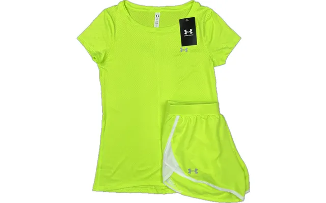 Under Armour Women’s Tech T-shirt Shorts Set - Neon Green-xs