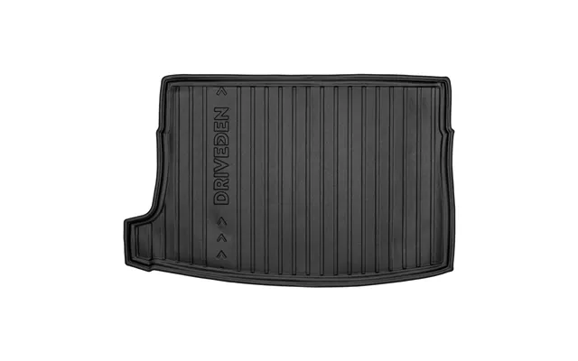 Boot Mat For Volkswagen Volkswagen E-golf Mk.7 2014 - 2020 With Raised Boot Floor Driveden Custom-fit Black Rubber Car B