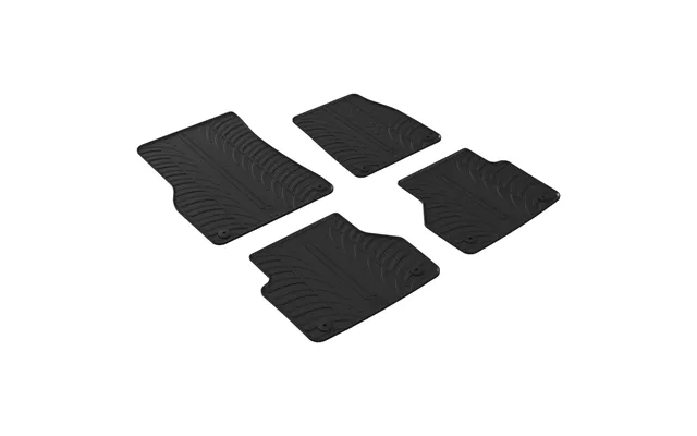 Car Mats For Audi A6 Saloon C8 2019 - 2025 Gledring Tailored Black Rubber 4 Piece Floor Mat Set
