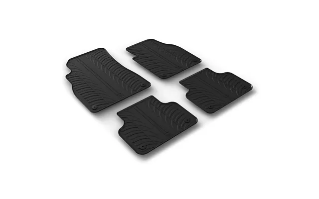 Car Mats For Audi Q8 2018 - 2026 Gledring Custom-fit Black Rubber Floor Mat Set