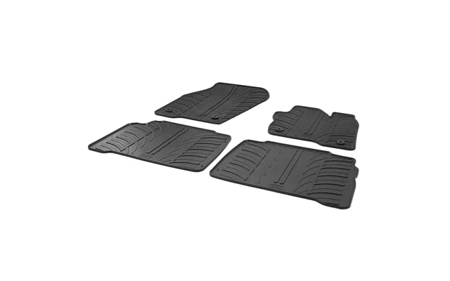 Car Mats For Ford Galaxy Mk.4 Facelift 2015 - 2023 Gledring Custom-fit Black Rubber Floor Mat Set