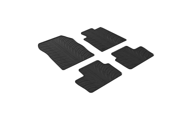 Car Mats For Nissan Juke Mk.2 2019 - 2026 Gledring Tailored Black Rubber 4 Piece Floor Mat Set product image