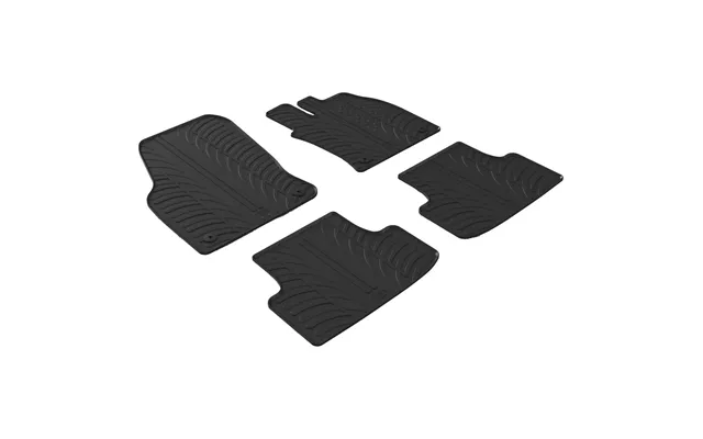 Car Mats For Seat Ateca 2016 - 2026 Gledring Tailored Black Rubber 4 Piece Floor Mat Set