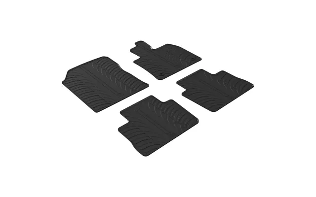 Car Mats For Toyota Rav4 Mk.5 2019 - 2025 Gledring Tailored Black Rubber 4 Piece Floor Mat Set
