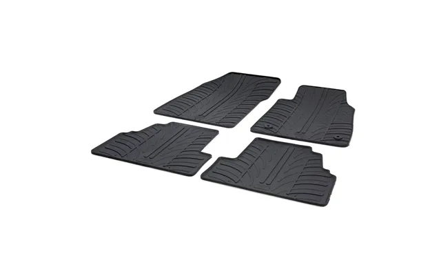 Car Mats For Vauxhall Mokka & Mokka X Mk.1 2012 - 2019 Gledring Custom-fit Black Rubber 4 Piece Floor Mat Set