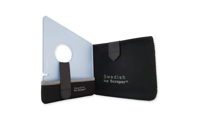 Swedish Ice Scraper In Ice Blue Colour With Neoprene Holder Best Heavy Duty Car Window Frost Removal