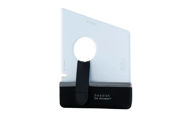 Swedish Ice Scraper In Ice Blue Colour With Neoprene Holder & Storage Sleeve Best Heavy Duty Car Window Frost Removal