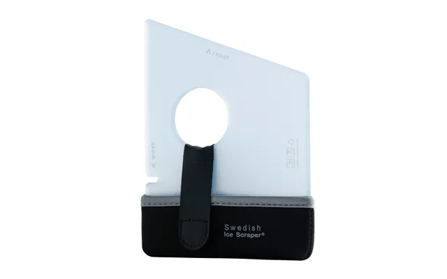Swedish Ice Scraper In Ice Blue Colour With Neoprene Holder & Storage Sleeve Best Heavy Duty Car Window Frost Removal