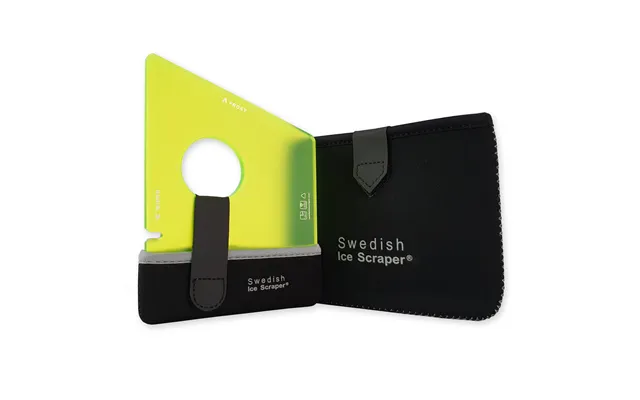 Swedish Ice Scraper In Yellow Colour With Neoprene Holder & Storage Sleeve Best Heavy Duty Car Window Frost Removal