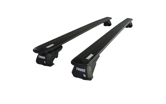 Thule Roof Bars For Kia Sorento Mk.2 2010 - 2015 Open Roof Rails Wingbar Evo Black Aluminium Car Roof Rack