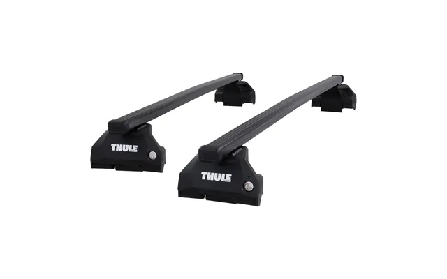 Thule Roof Bars For Volvo V90 Cross Country 2016 - 2023 Closed Roof Rails Squarebar Evo Black Steel Car Roof Rack