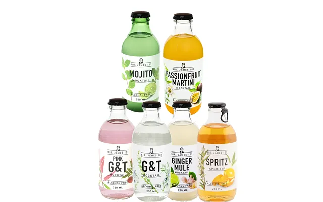 Sir James 101 Mixed Case Alcohol Free Mocktails - Six Bottles 1 Of Each
