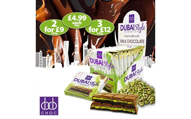 Dubai Style Milk Chocolate Bar 80g