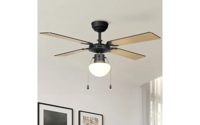 Eglo Fortaleza Black Matt E27 Ceiling Fan With Light