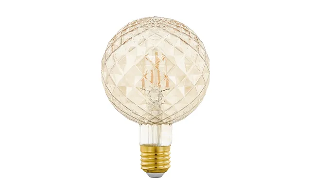 Eglo Led E27 Vintage Cut Glass G95 Dimmable Led Bulb 2.5w 2200k - 4 Pack