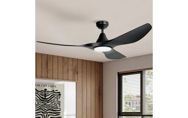 Eglo Portsea Black Matt Led Ceiling Fan With Light 3000k 4000k 5000k