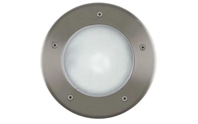 Eglo Riga 3 Brush Chrome Ip67 Recessed Floor Light - Steel