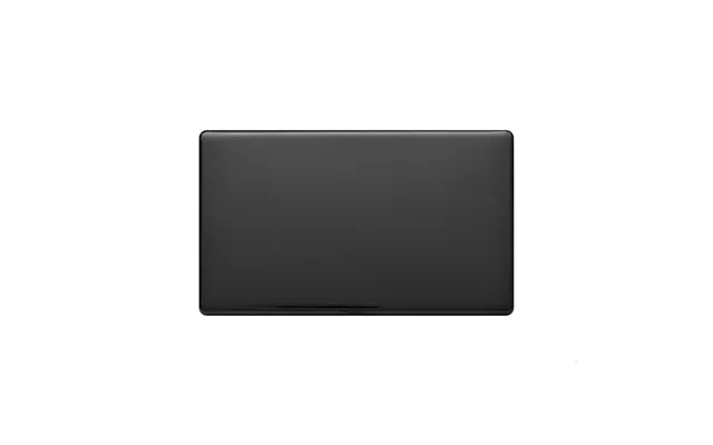 Lieber Black Nickel Double Blank Plates - White Insert Screwless