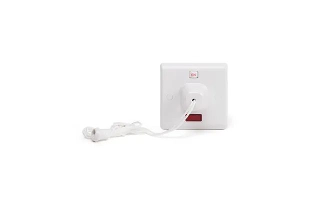 Lieber Ceiling Pull Cord Shower Switch 45a Double Pole With Neon - White