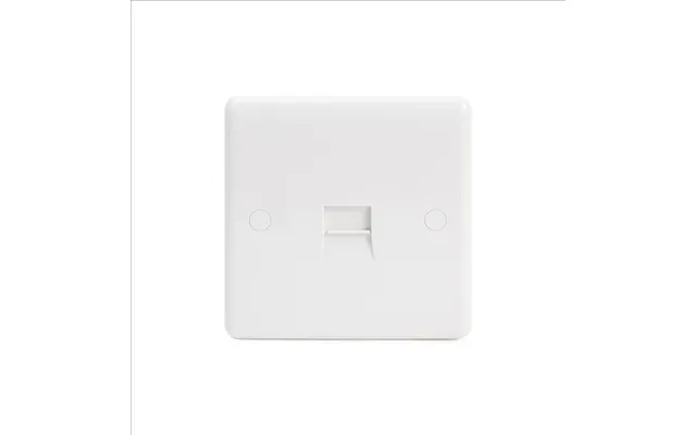 Lieber Silk White 1 Gang Telephone Secondary Slave Socket,bt - Curved Edge