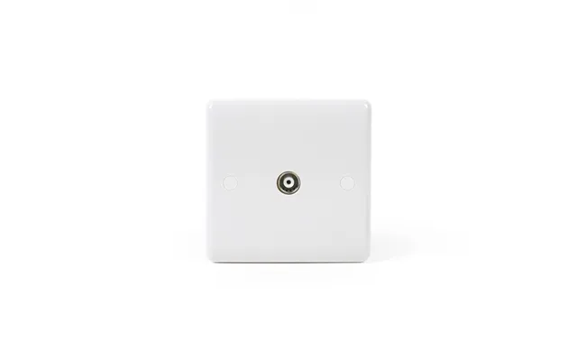 Lieber Silk White Tv Coaxial Aerial Socket - Curved Edge