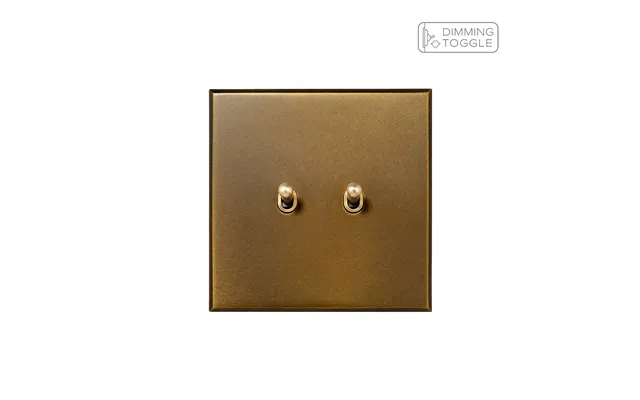 Soho Lighting Aged Brass 2 Gang 2 Way Dimming Toggle Switch With Brass Paddle Toggle - The Palaces Collection