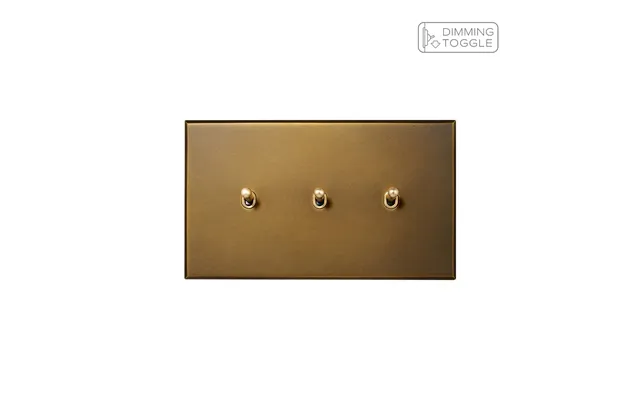 Soho Lighting Aged Brass 3 Gang 2 Way Dimming Toggle Switch With Brass Ball Toggle - The Palaces Collection