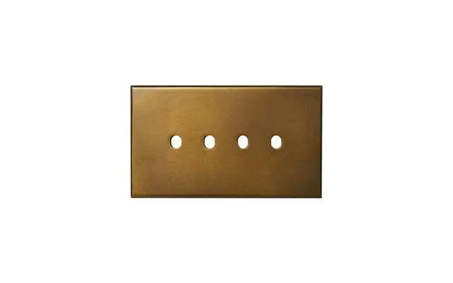 Soho Lighting Aged Brass 4 Gang Tm Module Grid Switch Plate - The Palaces Collection