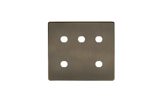 Soho Lighting Antique Brass 5 Gang Cm Circular Module Grid Switch Plate
