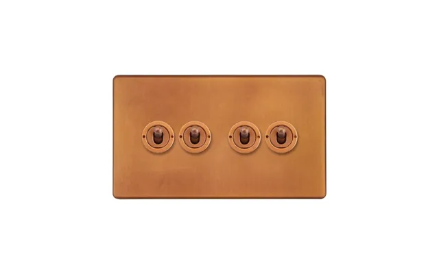 Soho Lighting Antique Copper 4 Gang Intermediate Toggle Switch