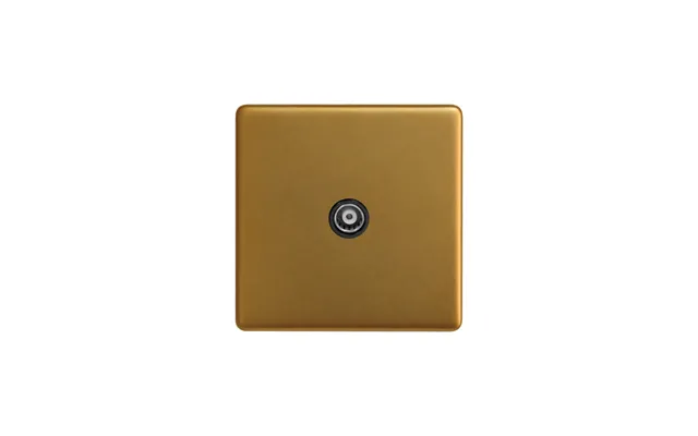 Soho Lighting Antique Gold 1 Gang Co-axial Tv Aerial Satellite Socket