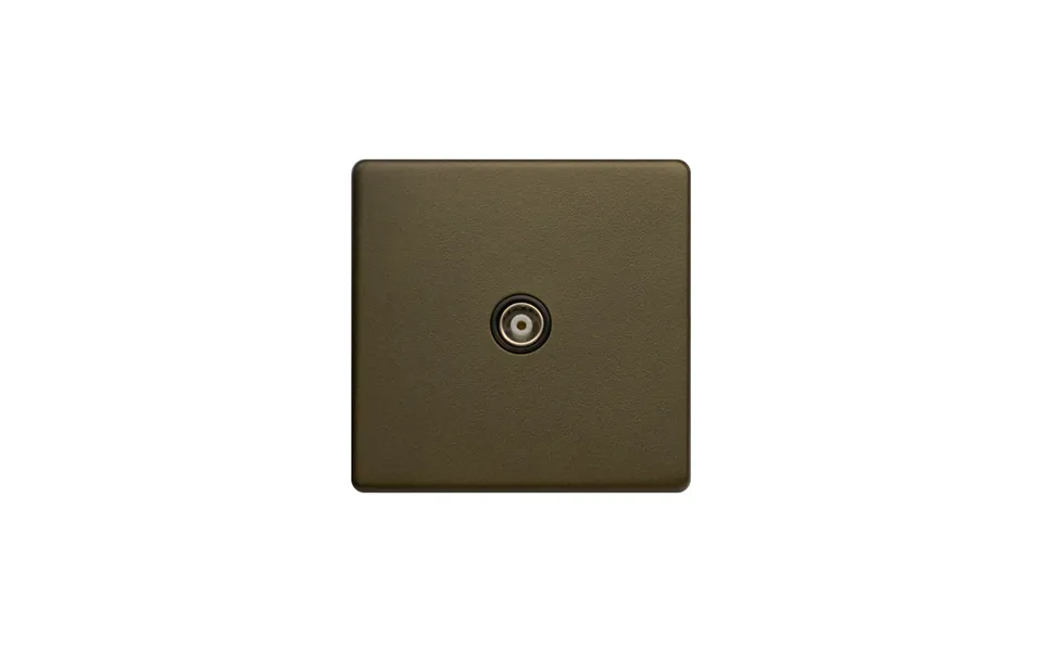 Soho Lighting Bronze 1 Gang Tv Aerial Socket Screwless - Size 86mm X 86mm
