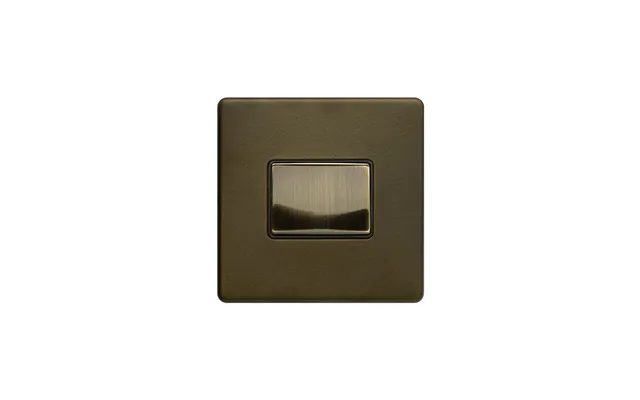 Soho Lighting Bronze 10a 1 Gang 1 Way 3-pole Extractor Fan Isolator Black Inserts Screwless - Size 86mm X 86mm