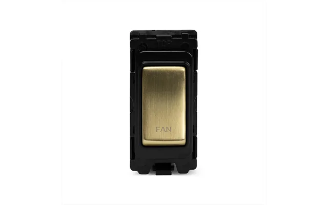 Soho Lighting Brushed Brass 20a Double Pole 'fan' Rm-grid Switch Module