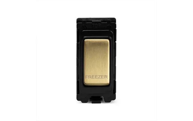 Soho Lighting Brushed Brass 20a Double Pole 'freezer' Rm-grid Switch Module