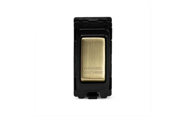 Soho Lighting Brushed Brass 20a Double Pole 'washing Machine' Rm-grid Switch Module