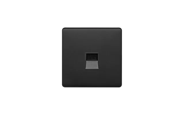 Soho Lighting Matt Black 1 Gang Telephone Master Socket,bt Screwless