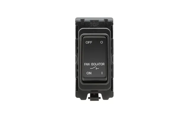 Soho Lighting Matt Black 10a Triple Pole Fan Isolator Rm-grid Switch Module