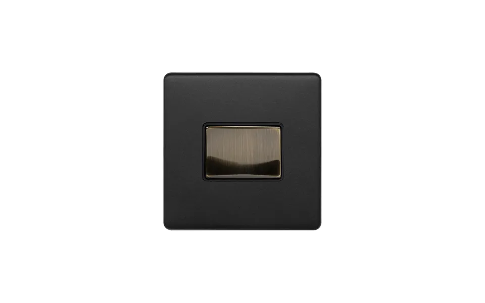 Soho Lighting Matt Black And Antique Brass 3-pole Extractor Fan Isolator Switch