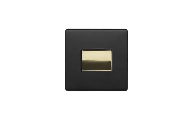 Soho Lighting Matt Black & Brushed Brass 10a 1 Gang 1 Way 3-pole Fan Isolator Black Insert Screwless