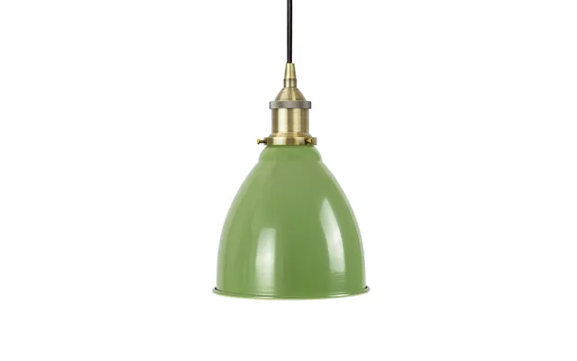 Soho Lighting Mint Green Classic Small Pantry Metal Painted Pendant Light With Matt Antique Brass Lamp Holder And Black 