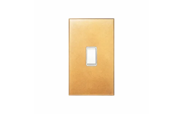 Soho Lighting Natural Brass 1 Gang 45a Double Pole Switch - Large With White Insert